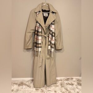 London Fog Tan Trench Coat with Belt